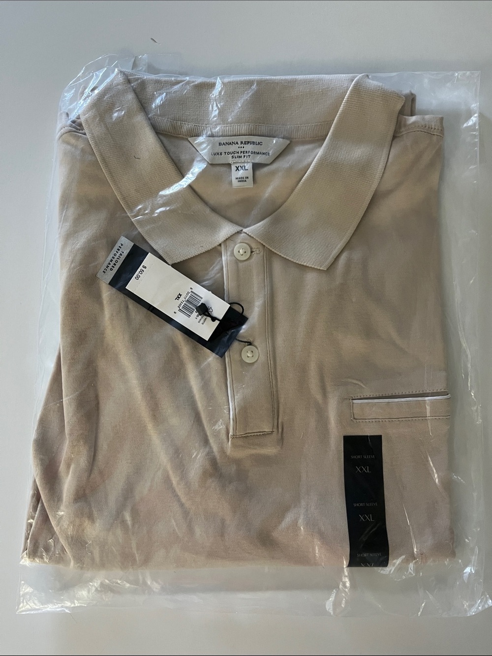 Banana Republic Men’s Light Beige Polo Shirt